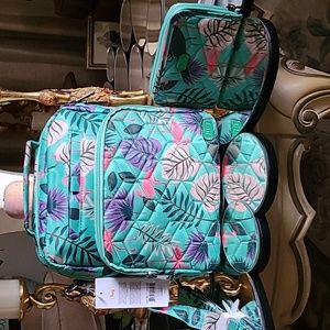 Lug RFID Medium Crossbody with Wallet- Ranger and Rodeo 2 Flamingo Mint